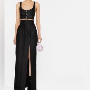 NWT GANNI SPARKLE CROP TOP | Size 34/Small | tags and extra button incl.